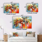 Popart Palm Trees I - Floral Canvas Wall Art