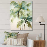 Green Minimalims Palm Trees I - Floral Canvas Wall Art