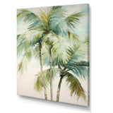 Green Minimalims Palm Trees I - Floral Canvas Wall Art