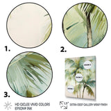 Green Minimalims Palm Trees I - Floral Canvas Wall Art