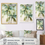 Green Minimalims Palm Trees I - Floral Canvas Wall Art