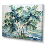 Green Minimalims Palm Trees VII - Floral Canvas Wall Art