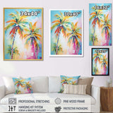 Popart Palm Trees III - Floral Canvas Wall Art