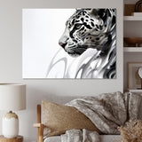 Grey White Panther Abstract Elegance - Panther Wall Decor
