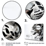 Grey White Panther Abstract Elegance - Panther Wall Decor