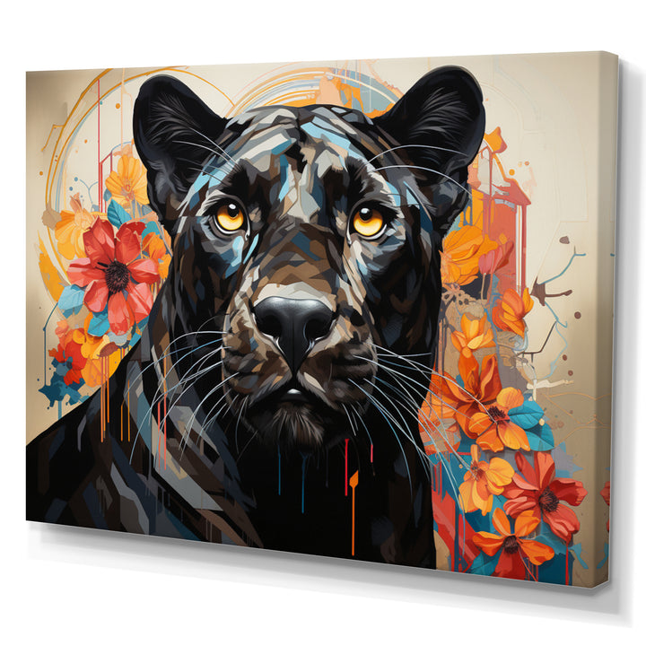 Panther Elusive Panther Geometric - Panther Bedroom Wall Art