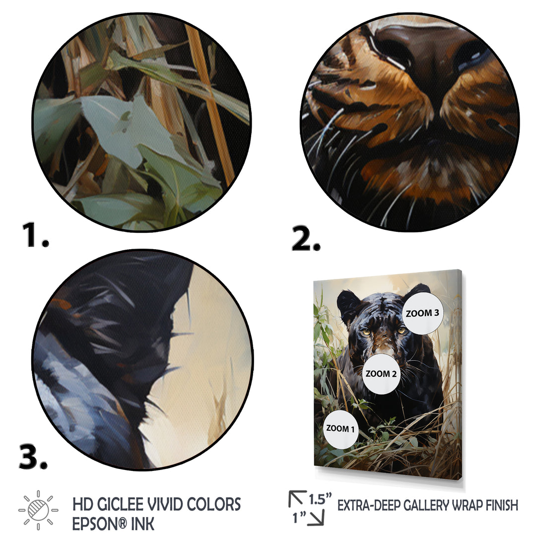 Panther En Plein Air - Panther Canvas Wall Art
