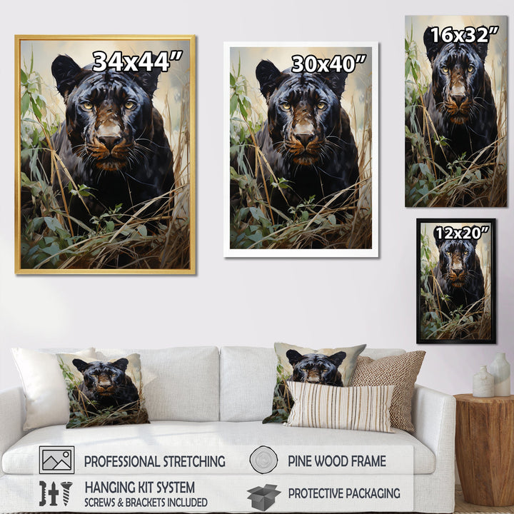 Panther En Plein Air - Panther Canvas Wall Art