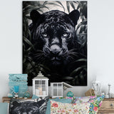 Black White Panther Contrasting Patterns - Panther Canvas Wall Art