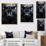 Black White Panther Contrasting Patterns - Panther Canvas Wall Art