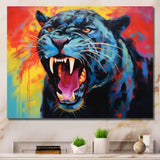 Colorful Panther Expressionist Encounter - Panther Wall Decor