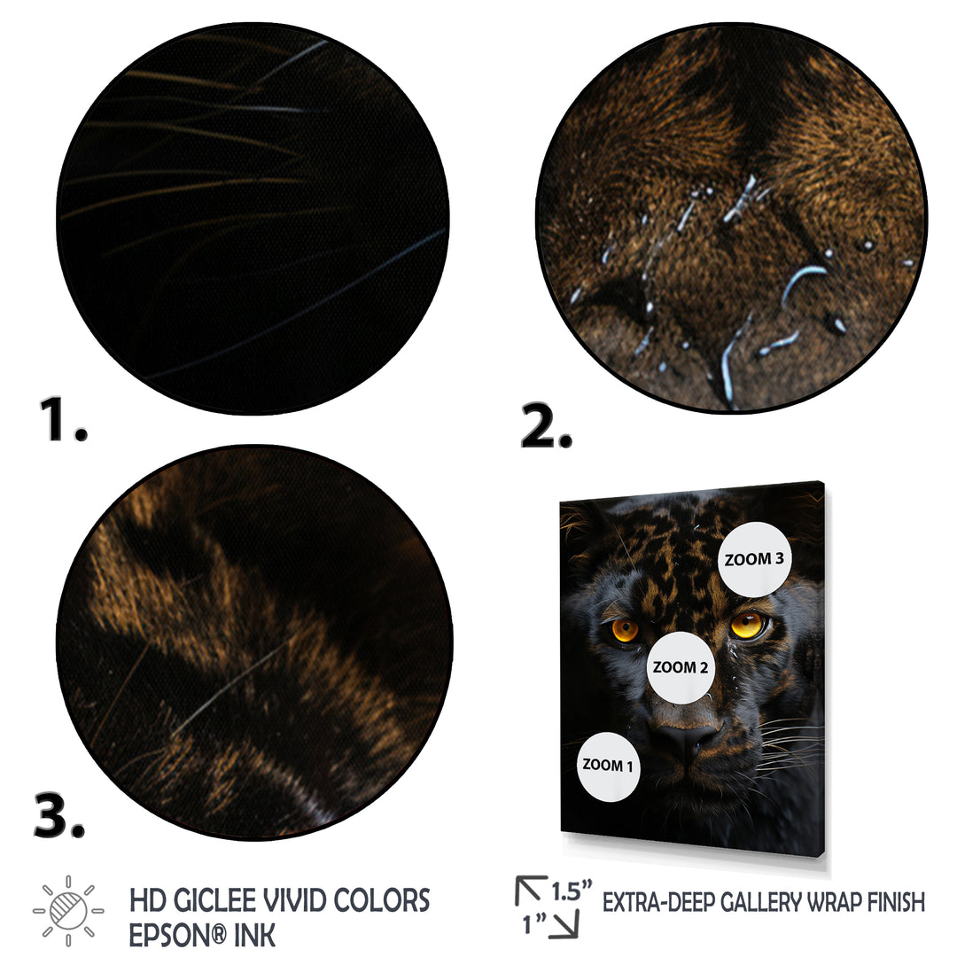 Black White Panther Eyes Of Intensity - Panther Wall Decor