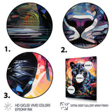 Colorful Panther Futuristic Wilderness Futurist - Multi-Color Panther Wall Art