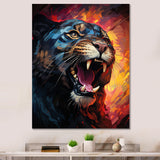 Colorful Panther Geometric Form - Multi-Color Panther Wall Art
