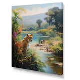 Coastal Tiger Impressionist Retreat - Tiger Living Room Wall Art