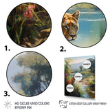 Coastal Tiger Impressionist Retreat - Tiger Living Room Wall Art