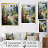 Coastal Tiger Impressionist Retreat - Tiger Living Room Wall Art