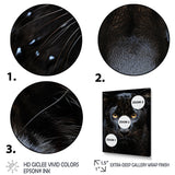 Black White Panther Portrait Vibrant - Black Panther Wall Art