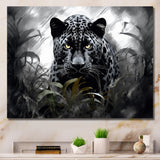 Grey White Panther Silent Majesty - Panther Bedroom Wall Art
