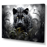 Grey White Panther Silent Majesty - Panther Bedroom Wall Art