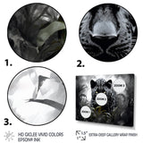 Grey White Panther Silent Majesty - Panther Bedroom Wall Art
