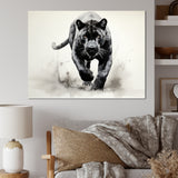 Grey White Panther Silent Stalker Ink - Panther Wall Decor