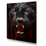 Black Red Panther Stealth And Strength - Panther Wall Decor