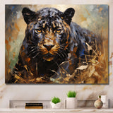 Gold Panther Presence Palette - Panther Large Canvas Wall Art