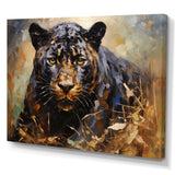Gold Panther Presence Palette - Panther Large Canvas Wall Art