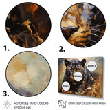 Gold Panther Presence Palette - Panther Large Canvas Wall Art