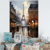 Eiffel Paris In 19 Century - Cityscapes Canvas Wall Art