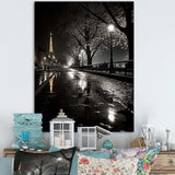 Parisian Moonlit Night I - Cityscapes Canvas Wall Art