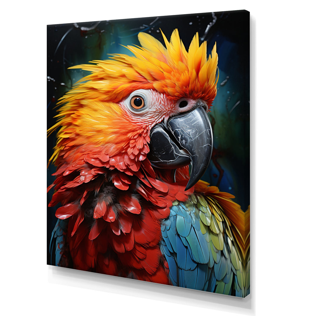 Colorful Parrot Pointillism - Parrot Wall Decor