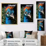 Peacock Animal Portrait - Peacock Canvas Wall Art