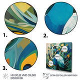 Green Blue Peacock Cubist Peacock Cubism - Peacock Wall Art Prints