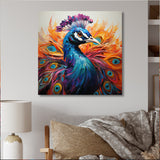 Red Peacock Fauvist Peacock Fauvism - Red Peacock Wall Art
