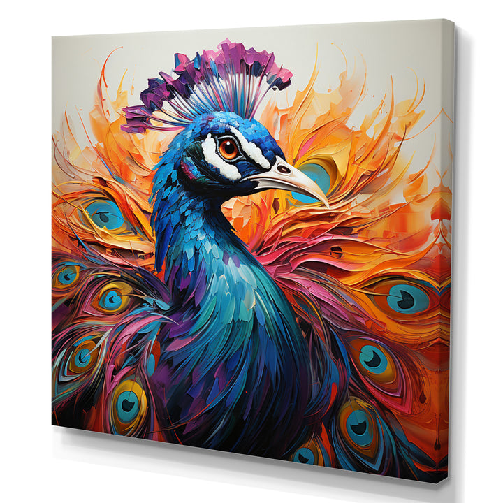 Red Peacock Fauvist Peacock Fauvism - Red Peacock Wall Art