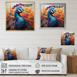 Red Peacock Fauvist Peacock Fauvism - Red Peacock Wall Art
