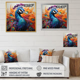 Red Peacock Fauvist Peacock Fauvism - Red Peacock Wall Art