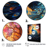 Blue Peacock Luminous - Peacock Home Decor Art