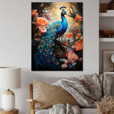 Peacock Luminous - Peacock Living Room Wall Art