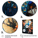 Peacock Luminous - Peacock Living Room Wall Art