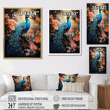 Peacock Luminous - Peacock Living Room Wall Art