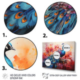 Red Blue Peacock Representation Multicolored Acrylic - Peacock Wall Art Prints