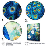 Teal Peacock Symbolist - Peacock Wall Art Prints