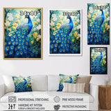 Teal Peacock Symbolist - Peacock Wall Art Prints