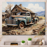 Farm Pickup Truck Elegance - Transportation Canvas Wall Art