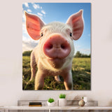 Pink Pig Curious Snout Pig - Pig Home Decor Art