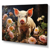 Pink Pig Joyful Oinker - Pig Living Room Wall Art