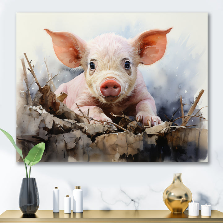 Pig Joyful Oinker - Pig Bedroom Wall Art
